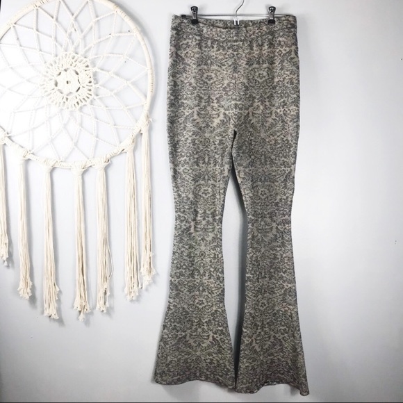 ✨ Free People Brockade Glitter Swear Flare Pants ✨ - Picture 2 of 7